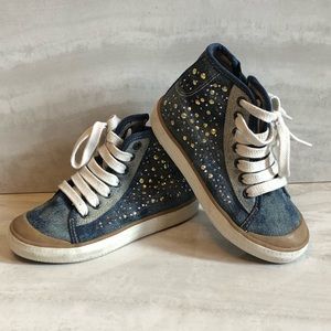 Girls Geox size 10.5 denim sneaker